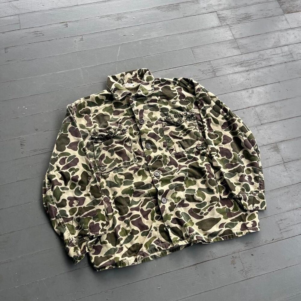 Vintage Frog Camo Streetwear Y2K Button Up Shirt